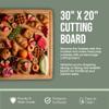Massive Extra Large Cutting Board for Kitchen 30 X 20 for Kitchens - Heavy Duty Bamboo Chopping Boards for Meat, Veg & Charcuterie - Large Wooden Stove Top & Countertop (30" x 20") view 2
