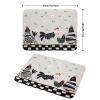 Black Rooster Dish Drying Mat for Countertop 18x24 Inches Buffalo Plaid Microfiber Drainer Rack Pads Fast Dry Dishes Mats Kitchen Accessories view 2