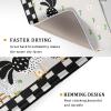 Black Rooster Dish Drying Mat for Countertop 18x24 Inches Buffalo Plaid Microfiber Drainer Rack Pads Fast Dry Dishes Mats Kitchen Accessories view 3