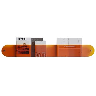 Magazine Holder Brochure Holder 40 60 80 100 120 Cm Long Clear Acrylic Magazine Rack, Wall Mount Hanging Bookshelf/ Record Holder, Vertical Literature Storage Rack/ Brochure File Display Shelf for Kid