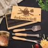 Engraved BBQ Set - BBQ Gift - Grilling Tools - Grill Set - Custom BBQ Set - Grill Master - Dad Gift - Personalized Grilling - Christmas Gift view 1