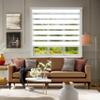 SLDSVVWD Zebra Blinds for Windows,Cordless Zebra Roller Window Blinds, Dual Layer Blackout Roller Shades,Day and Night Blinds for Door,Office,White Sunshade Zebra Blinds 67 1/4" W x 48" H view 3