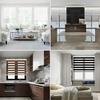 SLDSVVWD Zebra Blinds for Windows,Cordless Zebra Roller Window Blinds, Dual Layer Blackout Roller Shades,Day and Night Blinds for Door,Office,White Sunshade Zebra Blinds 67 1/4" W x 48" H view 4