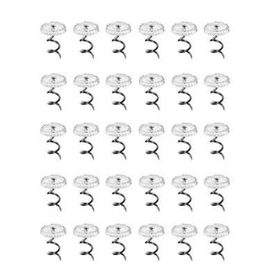 EYAKEG 30 Pcs Bedskirt Pins, Clear Heads Twist Pins for Upholstery, Slipcovers and Bedskirts