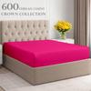Queen Size Fitted Sheet, Soft Luxury 600TC, up to 16" Deep Queen Fitted Sheet Only, World Finest Microfiber Fitted Sheet 60x80 Queen Size, All Around Elastic Fit (Queen, Hot Pink) view 2