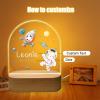 Customised Baby Kids Night Light - Personalised Gifts with Name, Christening Gifts for Girls / Boys, Dimmable Kids Lamp Night, Baptism Memorial Gift, Baby Newborn Birthday Presents - Christmas Gifts view 2