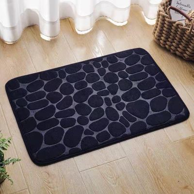 Memory Foam Rug pad,Pebble Stone Pattern Floor mat Memory Foam Bathroom Bathroom Absorbent Door mat Non-Slip mat Carpet Floor Carpet Shower Room Door mat Memory Foam mat Suitable for Machine Washable