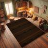 Srocvi Retro Rustic Area Rug Nordic Bohemian Style Native Wildlife Wolf and Geometric Print Carpets Anti-Slip Washable Large Area Brown Rugs for Home Office Bedsides Nursery, 5x7ft view 2