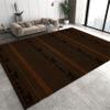Srocvi Retro Rustic Area Rug Nordic Bohemian Style Native Wildlife Wolf and Geometric Print Carpets Anti-Slip Washable Large Area Brown Rugs for Home Office Bedsides Nursery, 5x7ft view 3