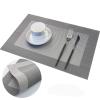 2 Pieces of Single Frame placemat Woven Easy-to-Clean Insulating mat Coaster Table mat Hotel Home Western placemat view 1