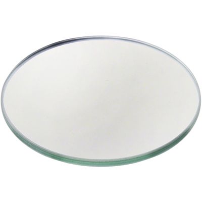 Plymor 3.5" Round, 3mm Thick Non-Beveled Glass Mirror Circle, Pack of 2