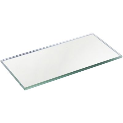 Plymor 2" x 4" Rectangle, 3mm Thick Non-Beveled Glass Mirror, Pack of 24