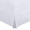 Gorayoo Bedding Box Pleated Bed Skirt Pure Microfiber 18 Inch Drop Bed Frame Cover Easy to Put On Bedskirt Pleated Bed Skirt (White, Olympic Queen) view 1