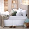Gorayoo Bedding Box Pleated Bed Skirt Pure Microfiber 18 Inch Drop Bed Frame Cover Easy to Put On Bedskirt Pleated Bed Skirt (White, Olympic Queen) view 3