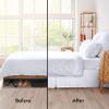 Gorayoo Bedding Box Pleated Bed Skirt Pure Microfiber 18 Inch Drop Bed Frame Cover Easy to Put On Bedskirt Pleated Bed Skirt (White, Olympic Queen) view 4