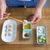 TSMBIKE snack plate 1pc Ceramic Dip Bowls Lattice Seasoning Dish Kitchen Small Dessert Dishes Household Sauce Dish for Restaurant Hotel snack tray (Color : Green), 20010125 view 2