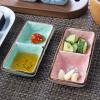 TSMBIKE snack plate 1pc Ceramic Dip Bowls Lattice Seasoning Dish Kitchen Small Dessert Dishes Household Sauce Dish for Restaurant Hotel snack tray (Color : Green), 20010125 view 3