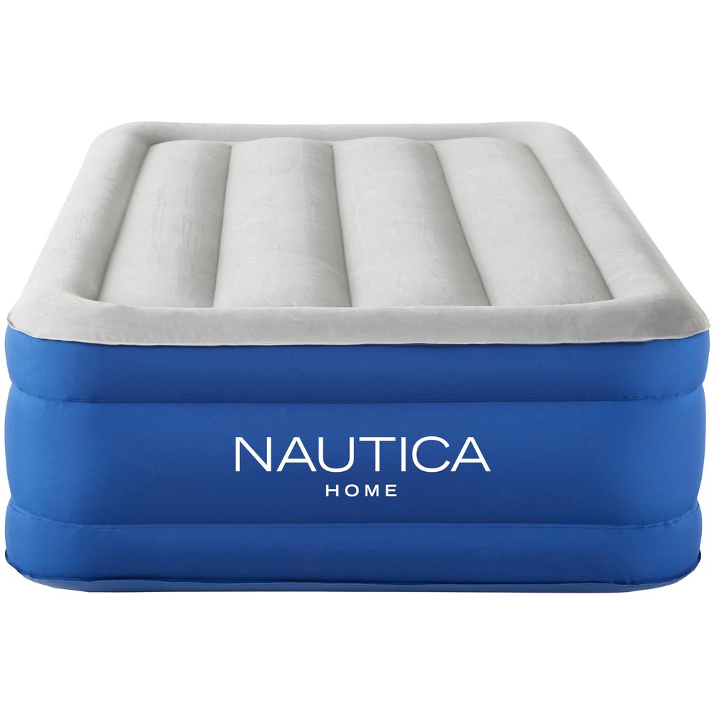 Nautica Home 15" Plushaire Size Twin Air Mattress with Pillow Top - Built-in Pump, Vertical Beams Construction, DuraTex Puncture-Resistant Vinyl, Anti-Leak System, Supports 700 lbs