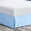 Gorayoo Bedding Box Pleated Bed Skirt Microfiber 16 Inch Drop Bed Frame Cover Easy to Put On Hotel Class Luxurious Bedding (Light Blue, Olympic Queen) view 1