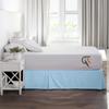 Gorayoo Bedding Box Pleated Bed Skirt Microfiber 16 Inch Drop Bed Frame Cover Easy to Put On Hotel Class Luxurious Bedding (Light Blue, Olympic Queen) view 2