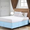 Gorayoo Bedding Box Pleated Bed Skirt Microfiber 16 Inch Drop Bed Frame Cover Easy to Put On Hotel Class Luxurious Bedding (Light Blue, Olympic Queen) view 3