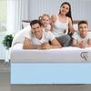 Gorayoo Bedding Box Pleated Bed Skirt Microfiber 16 Inch Drop Bed Frame Cover Easy to Put On Hotel Class Luxurious Bedding (Light Blue, Olympic Queen) view 4