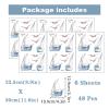 6 Sheets 48 Pcs Blue Sailboats Gulls Ins Style Wall Stickers, sacinora Travel Adventure Wanderlust Sailboat Nautical DIY Wall Decals Removable Vinyl Peel and Stick for Nursery Bedroom Playroom Decor view 3