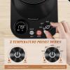 Secura Electric Gooseneck Kettle, 5 Variable Presets for Coffee Tea Brewing, 100% Stainless Steel Inner Tea/Coffee Kettle with 1.5H Keep Warm, 1200 Watt Quick Heating Pot, 0.8L, Matt Black view 4