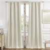 Joydeco White Velvet Curtains 108 Inches 2 Panels,Luxury Thermal Insulated Soft White Curtains for Bedroom & Living Room, Room Darkening Velvet Drapes, Rod Pocket (52W x 108L) view 1