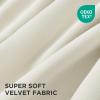 Joydeco White Velvet Curtains 108 Inches 2 Panels,Luxury Thermal Insulated Soft White Curtains for Bedroom & Living Room, Room Darkening Velvet Drapes, Rod Pocket (52W x 108L) view 2