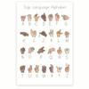 Sign Language Alphabet Poster - ABC Sign Language - ASL American Sign Language Poster - Sign Language Visual Aid - 12 x 18 Inch Poster - Unframed - Premium 100lb Gloss - Made In USA - BMCP0389 view 1