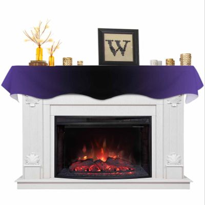 Victoroes Abstract Mantle Scarf 60 x 17 Inch, Gradient Purple Black Fireplace Mantel Scarf Mantle Cover Runner for Home Living Room Indoor Holiday Party Decor