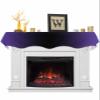 Victoroes Abstract Mantle Scarf 60 x 17 Inch, Gradient Purple Black Fireplace Mantel Scarf Mantle Cover Runner for Home Living Room Indoor Holiday Party Decor view 1