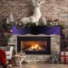 Victoroes Abstract Mantle Scarf 60 x 17 Inch, Gradient Purple Black Fireplace Mantel Scarf Mantle Cover Runner for Home Living Room Indoor Holiday Party Decor view 2