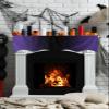 Victoroes Abstract Mantle Scarf 60 x 17 Inch, Gradient Purple Black Fireplace Mantel Scarf Mantle Cover Runner for Home Living Room Indoor Holiday Party Decor view 3