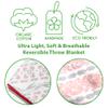 The Bodhi Press Handmade Organic Cotton Throw Blanket for Bed Couch Sofa - Super Soft, Lightweight, Warm | Decorative Block Dhaka Pattern Reversible Muslin | Wedding & Housewarming Gift - 40" x 90" view 2