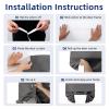 BETTELOOM Blackout Door Curtains, Lights Block, Room Darkening, Provide Privacy, roll-able Door Panels, Window Covering for Glass Door, Front and Side (25" Wx70 L, 1 Piece,Dark Gray) view 2
