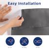 BETTELOOM Blackout Door Curtains, Lights Block, Room Darkening, Provide Privacy, roll-able Door Panels, Window Covering for Glass Door, Front and Side (25" Wx70 L, 1 Piece,Dark Gray) view 3