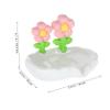 Amosfun Cute Flower Soap Dish Decorative Soap Holder for Bathroom Countertop Multi-Functional Drainage for Bath Accessories Pink Material view 2