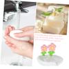 Amosfun Cute Flower Soap Dish Decorative Soap Holder for Bathroom Countertop Multi-Functional Drainage for Bath Accessories Pink Material view 3