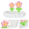 Amosfun Cute Flower Soap Dish Decorative Soap Holder for Bathroom Countertop Multi-Functional Drainage for Bath Accessories Pink Material view 4
