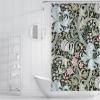 MUKULING William Morris Vintage Shower Curtain Sets for Bathroom Fabric Bath Curtain Bohemian Plant Flowers Pattern Shower Curtain with Hooks W36xL72in view 3