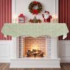 Victoroes Modern Art Mantle Scarf 90 x 17 Inch, Abstract Sage Green Swirl Stripes Fireplace Mantel Scarf Mantle Cover Runner for Home Living Room Indoor Holiday Party Decor view 2