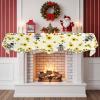 Victoroes Summer Mantle Scarf 90 x 17 Inch, Plants Sunflowers Bee Honeycomb Yellow Fireplace Mantel Scarf Mantle Cover Runner for Home Living Room Indoor Holiday Party Decor view 2