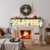 Victoroes Summer Mantle Scarf 90 x 17 Inch, Plants Sunflowers Bee Honeycomb Yellow Fireplace Mantel Scarf Mantle Cover Runner for Home Living Room Indoor Holiday Party Decor view 3
