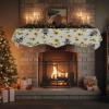 Victoroes Summer Mantle Scarf 90 x 17 Inch, Plants Sunflowers Bee Honeycomb Yellow Fireplace Mantel Scarf Mantle Cover Runner for Home Living Room Indoor Holiday Party Decor view 4
