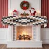 Victoroes Abstract Mantle Scarf 90 x 17 Inch, Aztec Minimalist Farmhouse Style Wood Grain Fireplace Mantel Scarf Mantle Cover Runner for Home Living Room Indoor Holiday Party Decor view 2