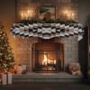 Victoroes Abstract Mantle Scarf 90 x 17 Inch, Aztec Minimalist Farmhouse Style Wood Grain Fireplace Mantel Scarf Mantle Cover Runner for Home Living Room Indoor Holiday Party Decor view 4