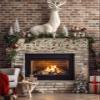 Victoroes Plants Mantle Scarf 70 x 17 Inch, Retro Plants Red Brown Mushroom Fireplace Mantel Scarf Mantle Cover Runner for Home Living Room Indoor Holiday Party Decor view 2