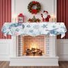 Victoroes Ocean Mantle Scarf 60 x 17 Inch, Summer Marine Animal Turtle Shell Coral Blue Fireplace Mantel Scarf Mantle Cover Runner for Home Living Room Indoor Holiday Party Decor view 2